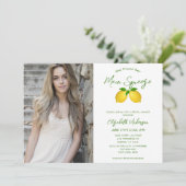 Invitation Fête des mariées principale de citron de taille (Debout devant)