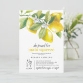 Invitation Fête des mariées principale de citron de taille (Debout devant)