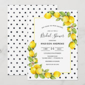 Invitation Fête des mariées principale de citron de taille (Devant / Derrière)