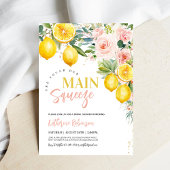 Invitation Fête des mariées principale de citron vert rose