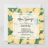 Invitation Fête des mariées principale de citrons de taille (Devant)