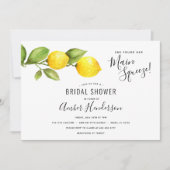 Invitation Fête des mariées principale de citrons de taille (Devant)