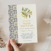 Invitation Fête des mariées principale de la taille du citron