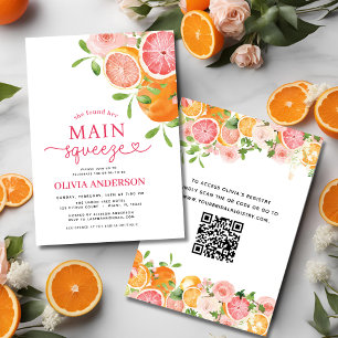 Invitation Fête des mariées principale de la taille du code Q