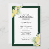 Invitation Fête des mariées principale de la taille verte de  (Devant)