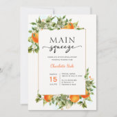 Invitation Fête des mariées principale de l'agrumes orange (Devant)