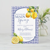Invitation Fête des mariées principale de Positano méditerran (Debout devant)