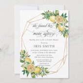 Invitation Fête des mariées principale géométrique citron flo (Devant)