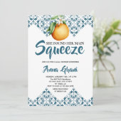 Invitation Fête des mariées principale Squeeze Méditerranée B (Debout devant)