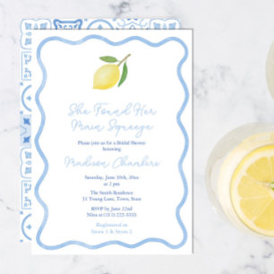 Invitation Fête des mariées principale Squeeze Wavy Border Ci