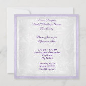 Invitation Fête des mariées Purple Blue Floral Tea Party (Dos)