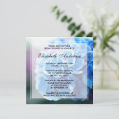 Invitation Fête des mariées Purple Blue Hydrangea (Debout devant)
