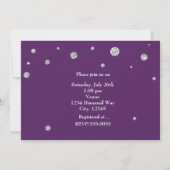 Invitation FÊTE DES MARIÉES Purple & Silver Parties scintilla (Dos)