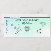 Invitation Fête des mariées QR Boarding Pass Dernier Solo (Dos)