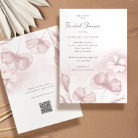 Fête des mariées QR couleur Aquarelle rose pâle