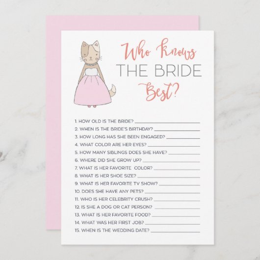 Invitation Fête des mariées qui connaît la mariée meilleure c (Devant / Derrière)