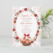 Invitation Fête des mariées Red Apple Toile Fall (Debout devant)