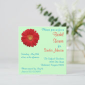Invitation Fête des mariées Red Daisy (Debout devant)
