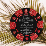 Invitation Fête des mariées Red Parties scintillant Poker Chi<br><div class="desc">Célébrez dans le style avec ces invitations branchées de douche nuptiale casino. Le design est facile à personnaliser avec votre propre libellé et votre famille et vos amis seront ravis quand ils reçoivent ces fabuleux invitations de fête.</div>