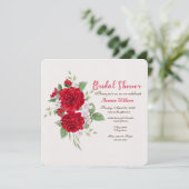 Invitation Fête des mariées Red Roses (Debout devant)