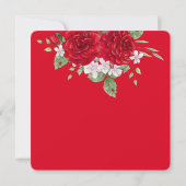 Invitation Fête des mariées Red Roses (Dos)