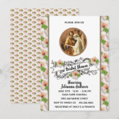 Invitation Fête des mariées religieuse catholique Mary Joseph (Devant / Derrière)