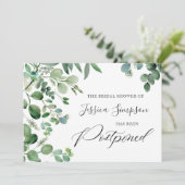 Invitation Fête des mariées reportée Modifier la date Eucalyp (Debout devant)