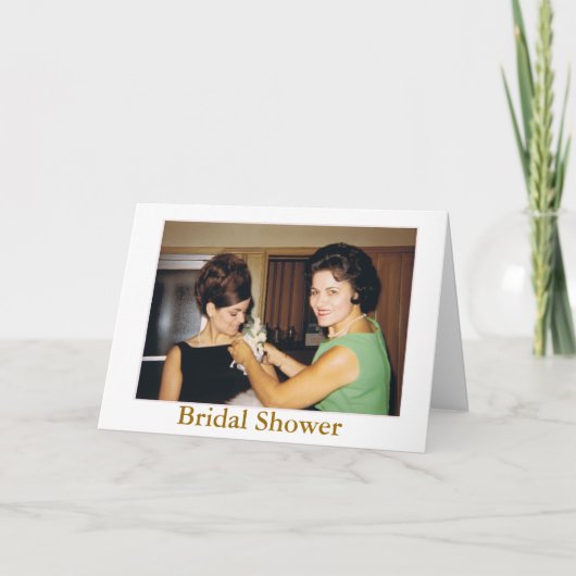 Invitation Fête des mariées rétro (Devant)