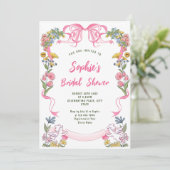 Invitation Fête des mariées rétro à griffes à main funky (Debout devant)