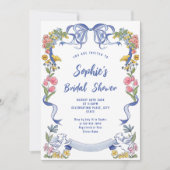 Invitation Fête des mariées rétro à griffes à main funky (Devant)