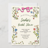 Invitation Fête des mariées rétro à griffes à main funky (Devant)