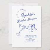 Invitation Fête des mariées rétro à griffes à main funky (Devant)