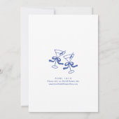 Invitation Fête des mariées rétro à griffes à main funky (Dos)