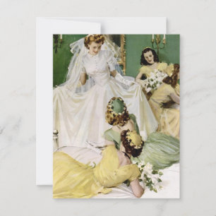 Invitation Fête des mariées rétro des années 1940