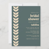 Invitation Fête des mariées rétro Eucalyptus (Devant)