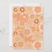 Invitation Fête des mariées rétro Les années 70 tendance (Dos)