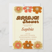 Invitation Fête des mariées rétro Les années 70 tendance (Devant)