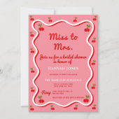 Invitation Fête des mariées Retro Pink Cherry Valentine (Devant)