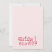 Invitation Fête des mariées Retro Rose Red Disco Ball (Dos)