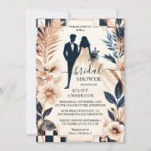 Invitation Fête des mariées Retro Studio Creative Illustrée (Devant)