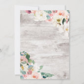 Invitation Fête des mariées robe glam Gown rose floral (Dos)