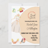 Invitation Fête des mariées robe mariage, chaussures, rouge à (Devant)