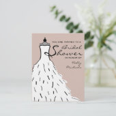 Invitation Fête des mariées - Robe Mariage élégante Couleur p (Debout devant)