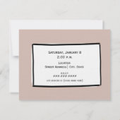 Invitation Fête des mariées - Robe Mariage élégante Couleur p (Dos)