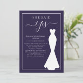 Invitation Fête des mariées Robe Mariage Fleur sauvage violet (Debout devant)