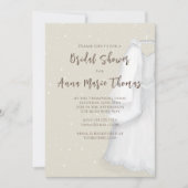 Invitation Fête des mariées Robe Mariage minimaliste simple (Devant)