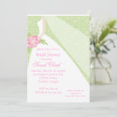 Invitation Fête des mariées Robe Mariage rose (Debout devant)