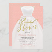 Invitation Fête des mariées Robe Mariage rose-blanc (Devant / Derrière)