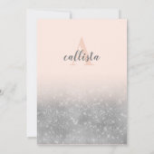 Invitation Fête des mariées Robe Parties scintillant rose vif (Dos)