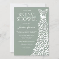 Fête des mariées Robe verte et blanche Sage